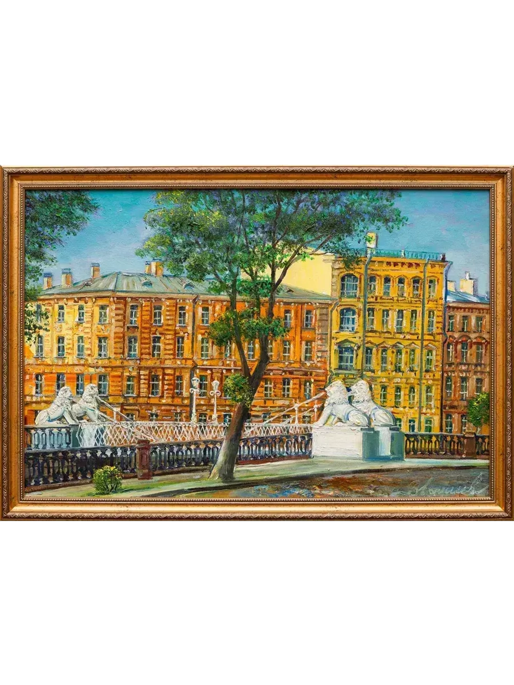 Картина маслом "Львиный мост" Васильев