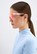 Спортивные очки с диоптриями HILX Domain Shiny White / Photochromic Red Mirror Lens