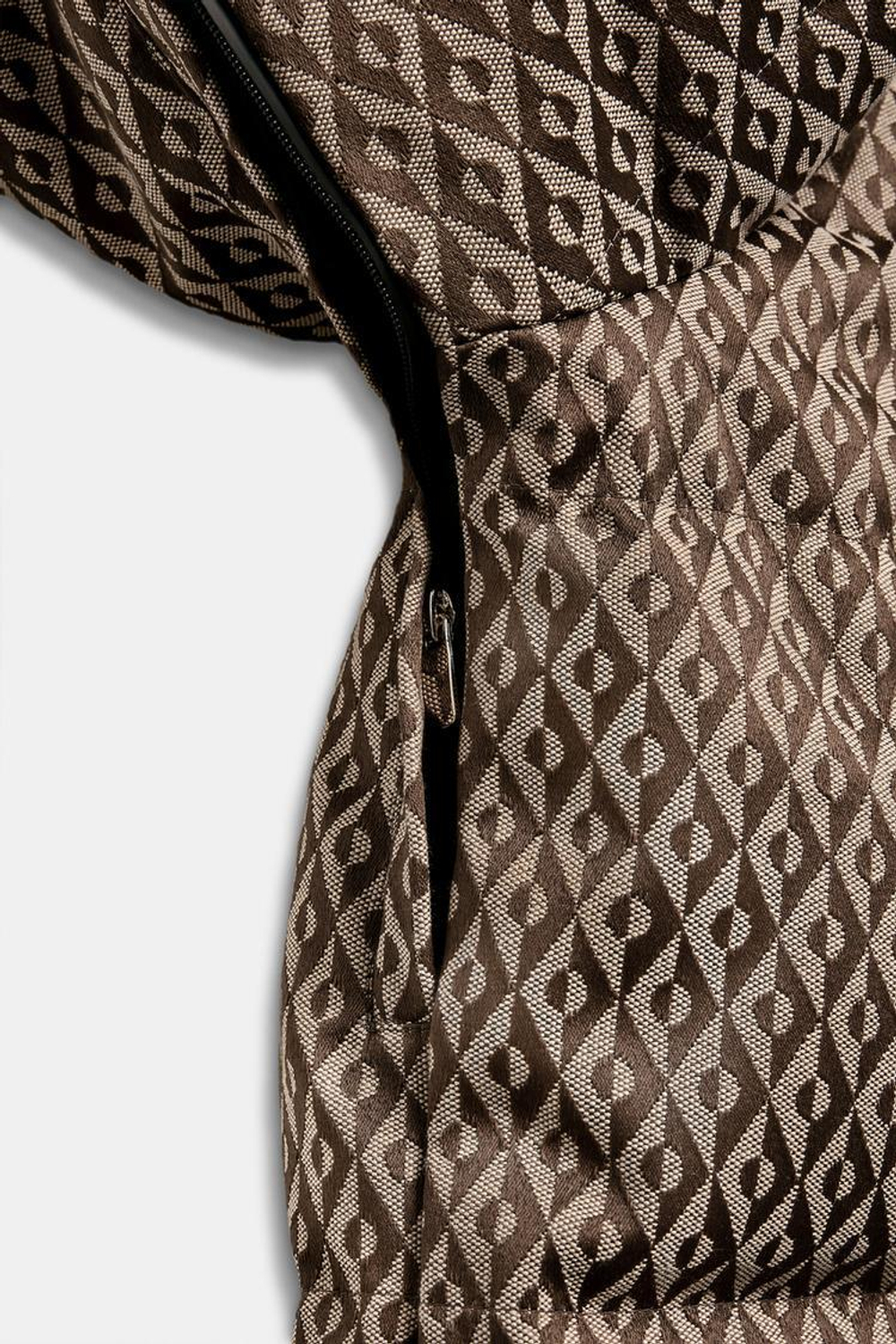 ZARA ВОДОНЕПРОНИЦАЕМАЯ КУРТКА С КАПЮШОНОМ, БЕЖЕВО-КОРИЧНЕВЫЙ