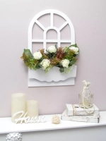 Настенная композиция "Окно с цветами" 46*29 см