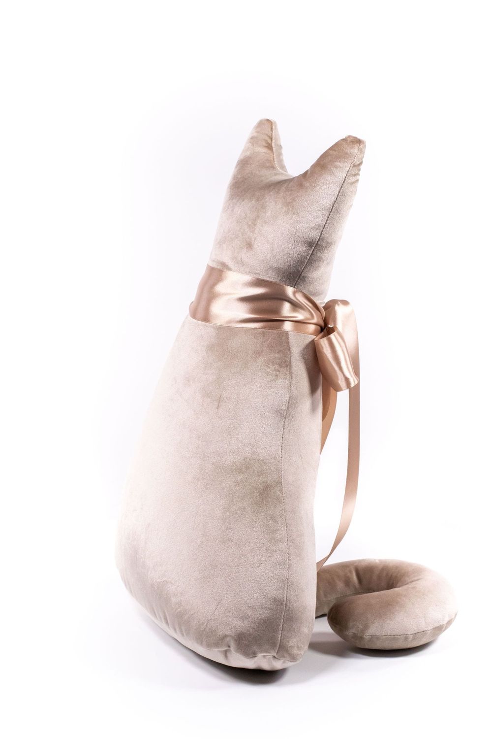 Подушка декоративная Кот Мур Вельвет Беж