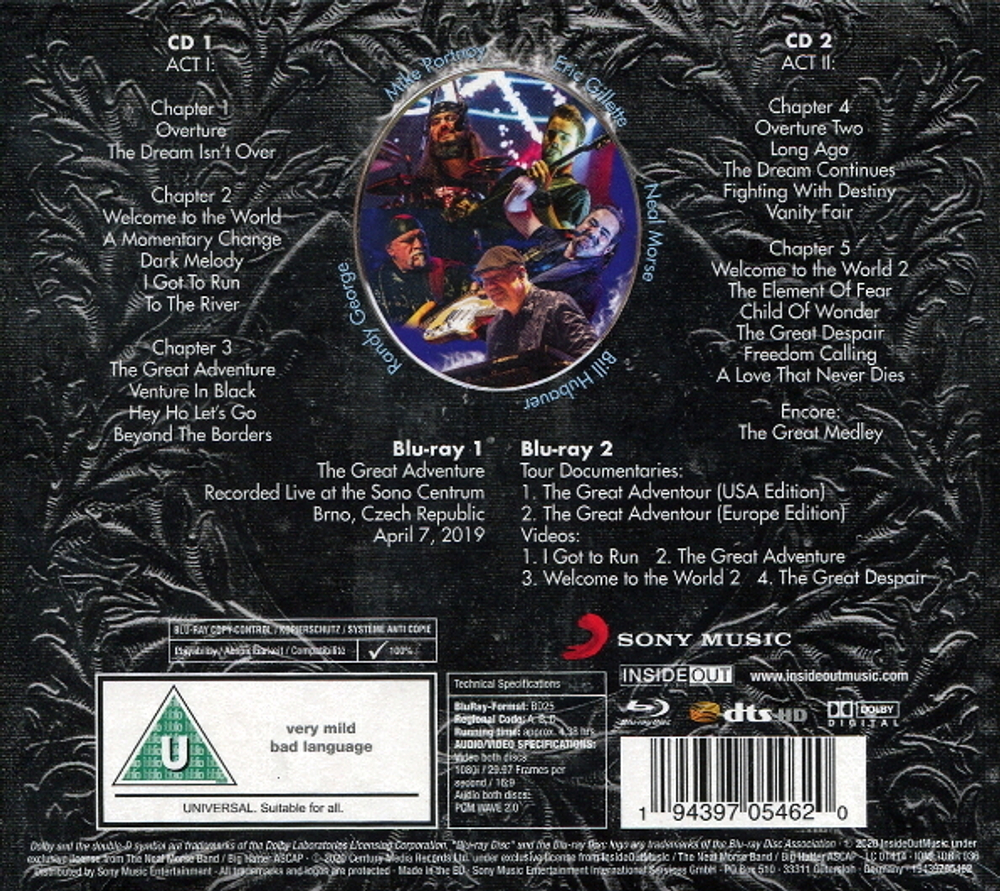 The Neal Morse Band / The Great Adventour - Live in BRNO 2019 (2CD+2Blu-ray)