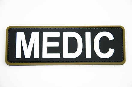 Шеврон Medic PVC 5х15 см. Чёрный