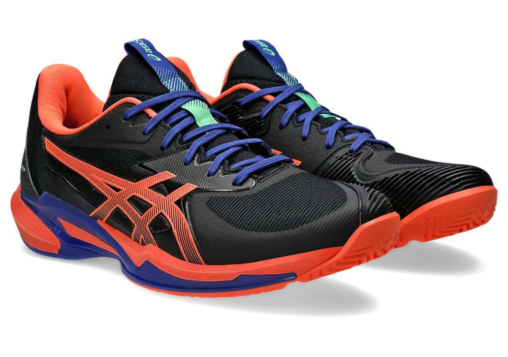 Мужские кросовки для Padel Asics Solution Speed FF 3 Padel - черный/яркий коралловый