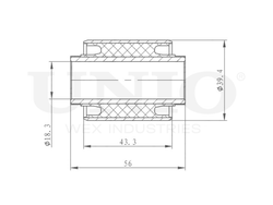 Сайлентблок задний переднего рычага UNIO RMP-20172
