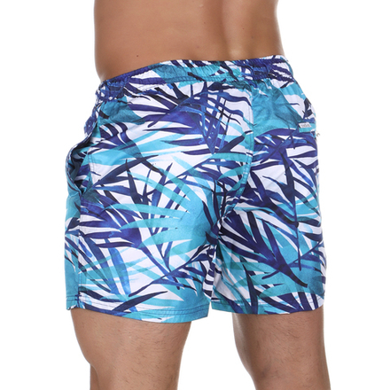Мужские шорты для плавания белые с синим принтом DOREANSE 3813 Aquarium