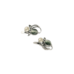 "Романс" серьги в серебряном покрытии из коллекции "Самоцветы" от Jenavi  с английским замком