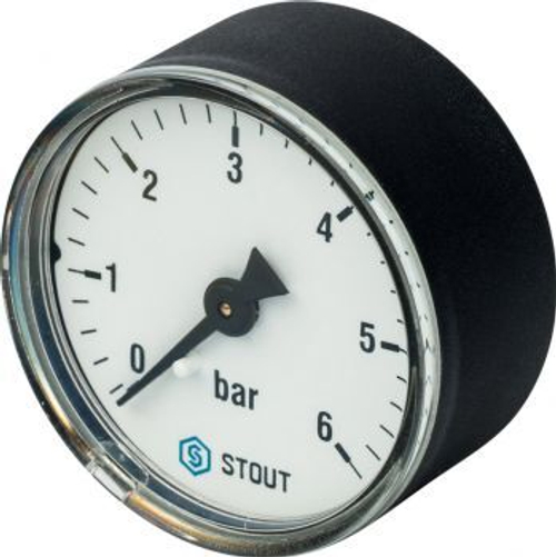 Манометр STOUT dn50  аксиальный (0-6)    5120