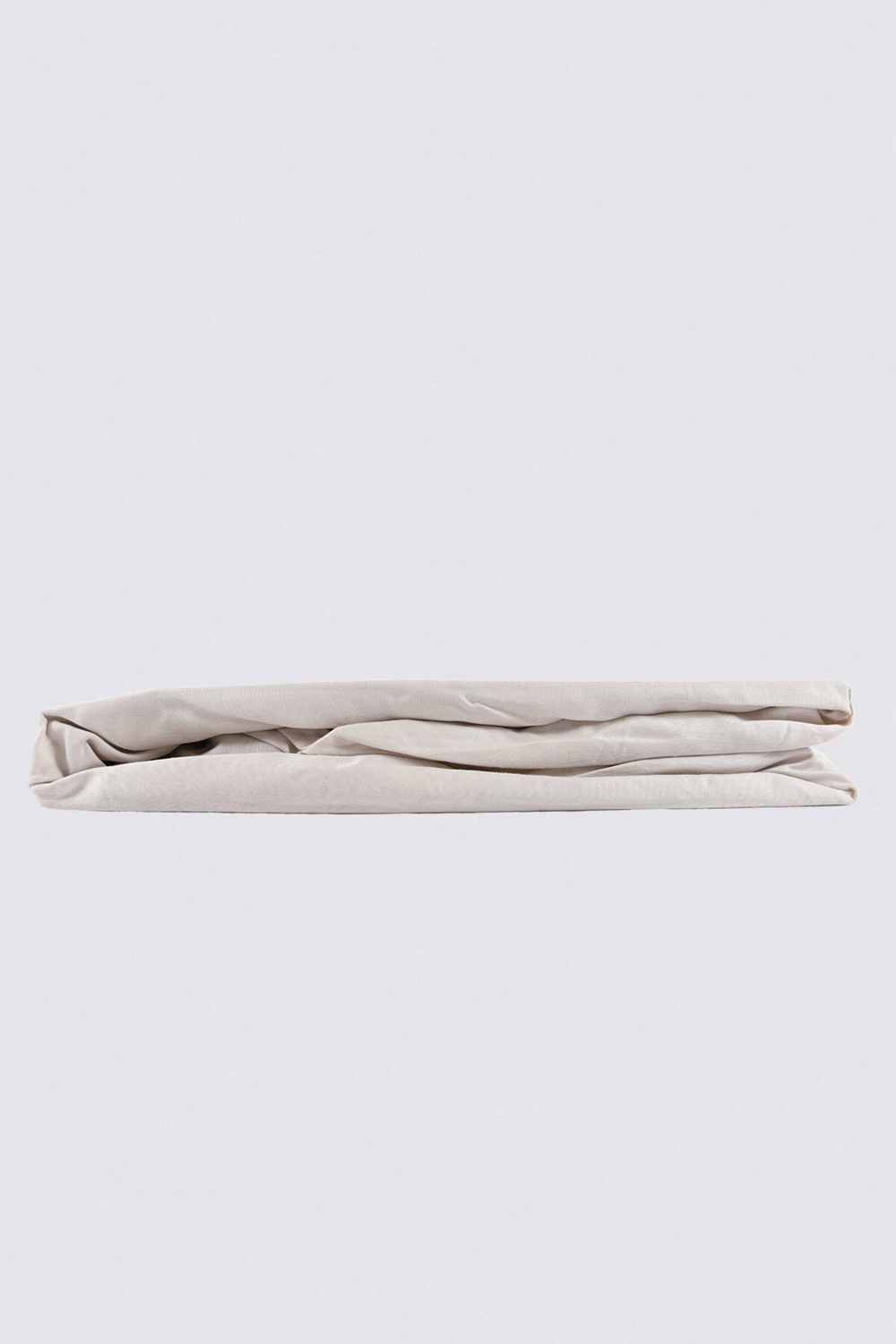 Сатиновая простынь на резинке EcoCotton 160х200 | бежевая