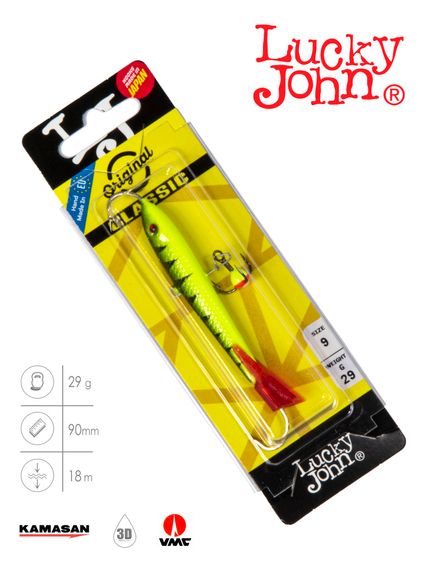 Балансир Lucky John CLASSIC 9 с тр. 85мм/31RT блистер