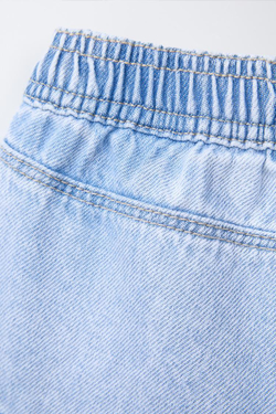 ZARA ДЖИНСОВЫЕ ШОРТЫ КАРГО, ГОЛУБОЙ