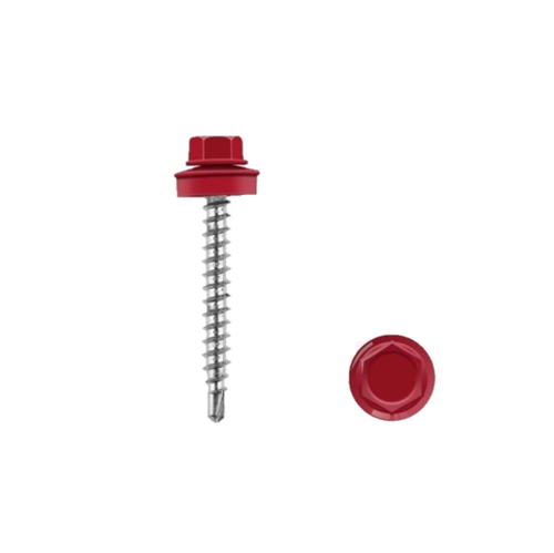 Саморез кровельный RAL3003 4,8х35 рубин 400шт/упак