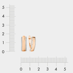 Серьги женские с фианитами из розового золота 585 пробы (арт. 020252-1102)