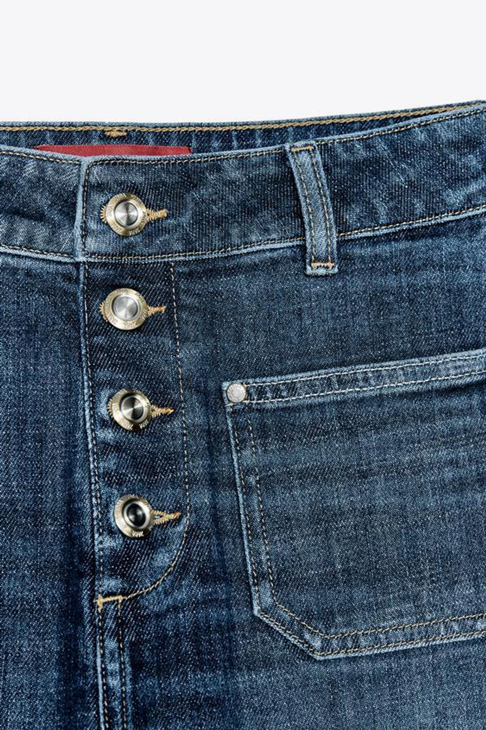 ZARA ДЖИНСЫ Z1975 BOOTCUT С ВЫСОКОЙ ПОСАДКОЙ, СИНИЙ