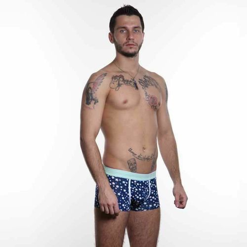 Мужские трусы боксеры синие со звездочками Diesel Stars Boxer