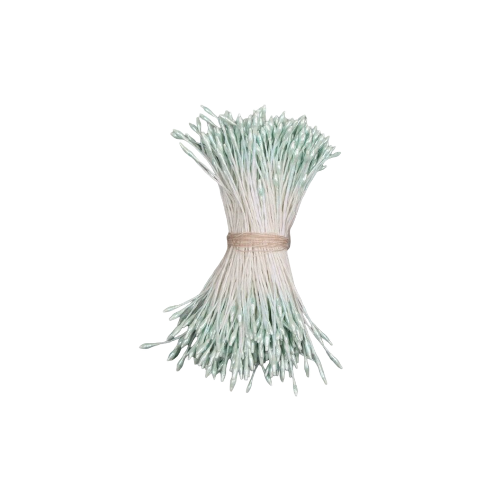 Тычинки для искусственных цветов глянец «Рисинки», серо-голубой, набор 360 шт., дл. 6 см