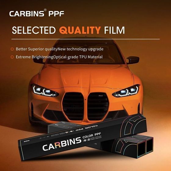 Carbins Color PPF Carbon Black CF701 карбон цветная полиуретановая защитная антигравийная пленка