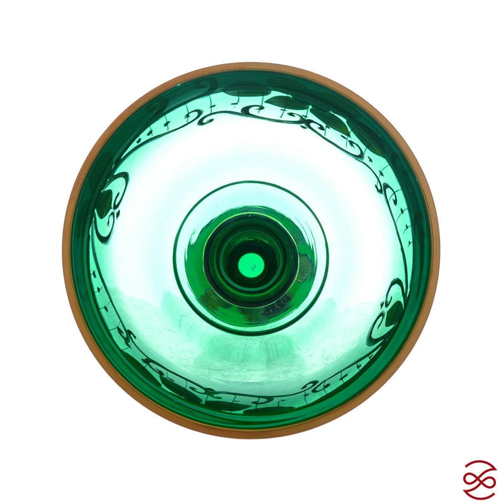 Конфетница Зеленая Bohemia Star Crystal 13 см