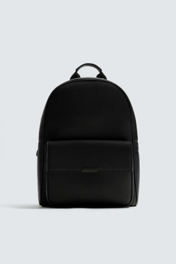 ZARA РЮКЗАК С ТИСНЕНИЕМ, ЧЕРНЫЙ