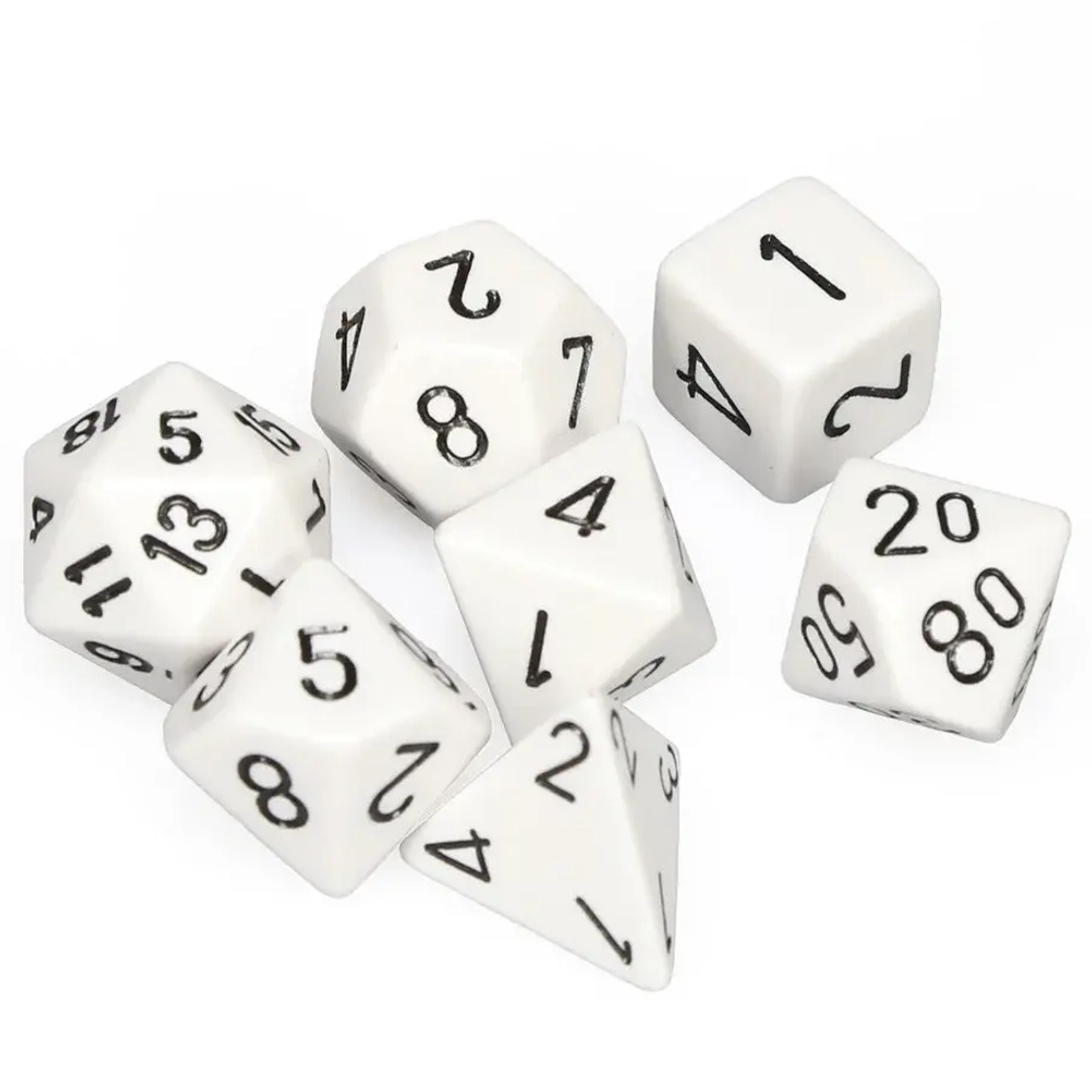 Chessex 7-dice set White/Black