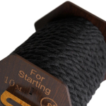 Хлопковая черная веревка для шибари на катушке 10 м