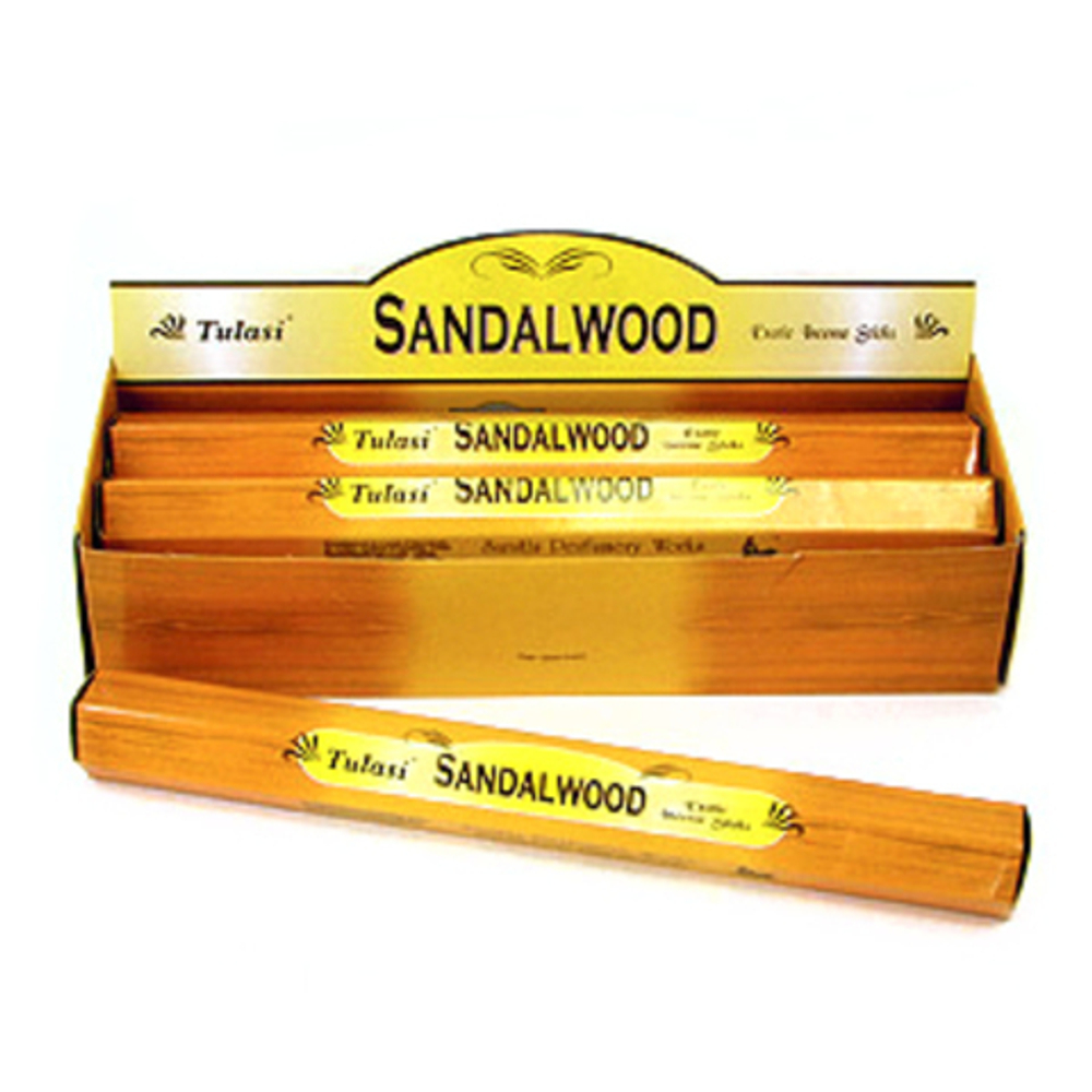 Tulasi Sandal Wood шестигранник Благовоние Сандаловое дерево