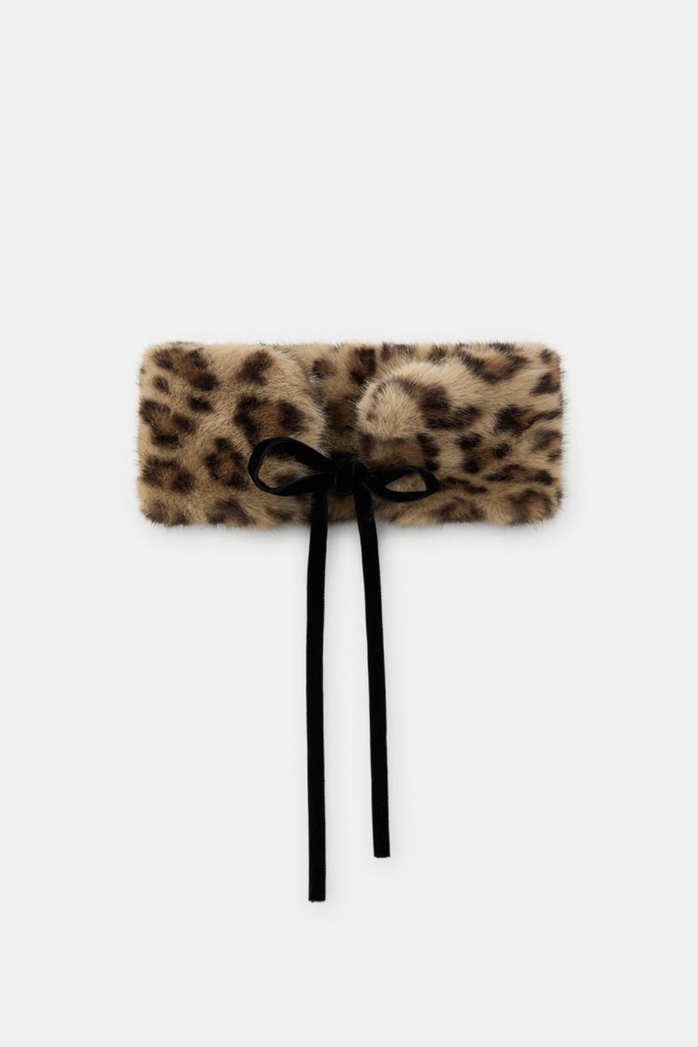 ZARA ВОРОТНИК ИЗ ИСКУССТВЕННОГО МЕХА С АНИМАЛИСТИЧЕСКИМ УЗОРОМ, ЛЕОПАРДОВЫЙ