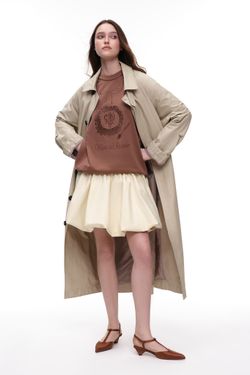 Футболка с вышивкой (Offline Till Forever), коричневая