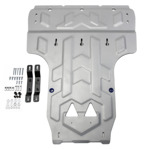 Защита картера и КПП Rival для Audi A6 C7 (V - 2.0 (180 л.с.)) АКПП 2011-2018/Audi A6 C7 (V - 3.0) 2011-2018/Audi A6 allroad C7 (V - 3.0) 2012-2019/Audi A7 4G (V - 3.0) 2010-2020, штампованная, алюминий 3 мм, с крепежом, 333.0314.2