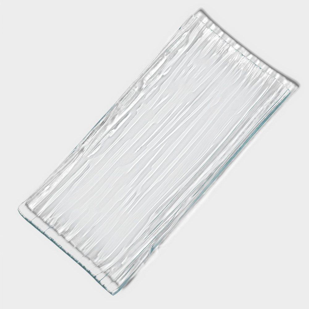 Блюдо стеклянное сервировочное Акцент, 19,5×9,5 см, цвет прозрачный
