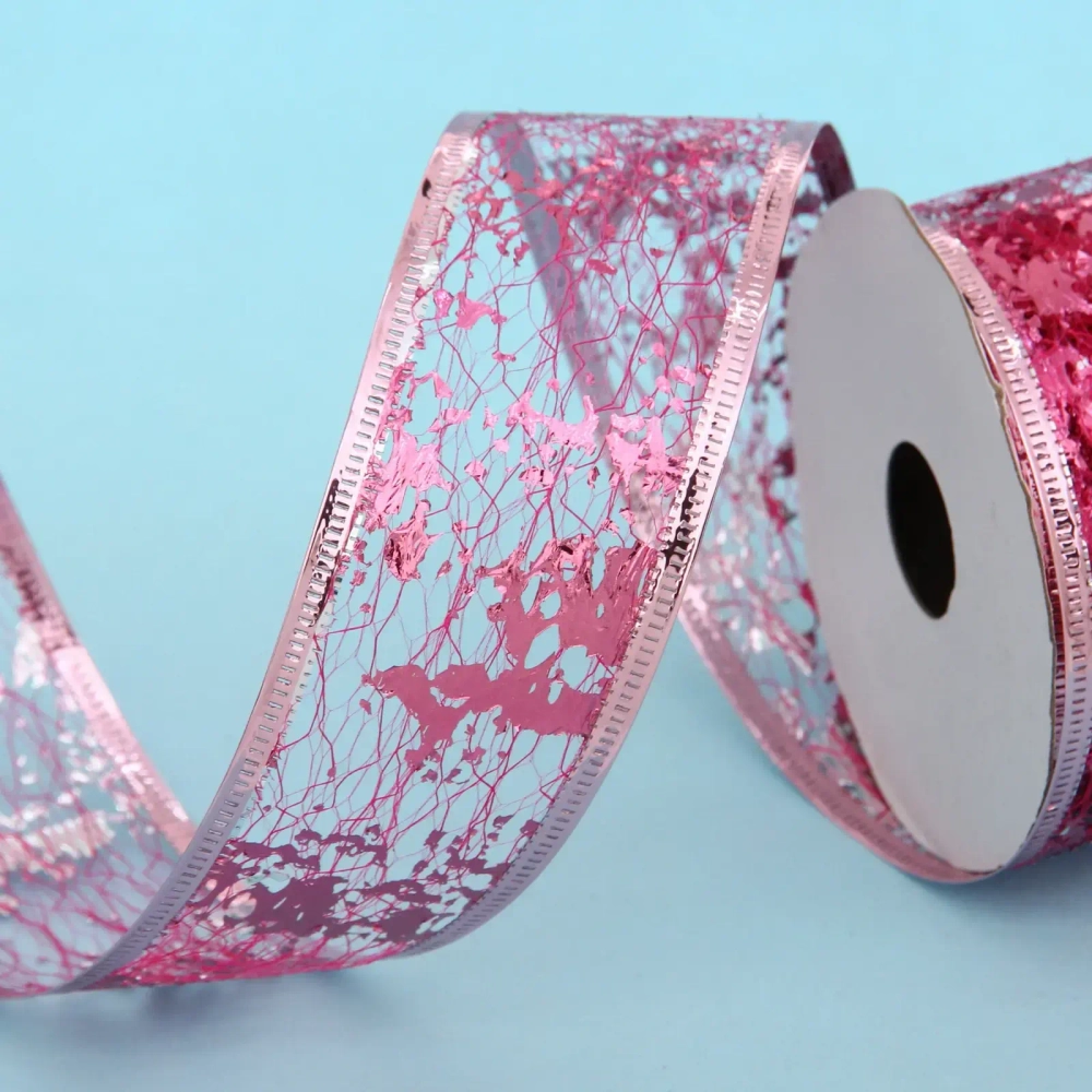 Лента для декорирования «Изящная» 4 см, 2,7 м, Розовый (микс дизайнов)