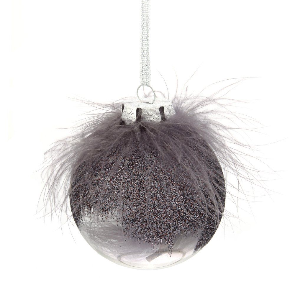 GAEM Набор из 12шт, Украшение новогоднее Шар "Перышко страуса", D 8 см, L35 W27 H9 см