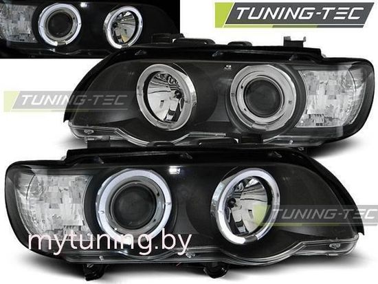 Передние фары BLACK ANGEL EYES для BMW X5 E53