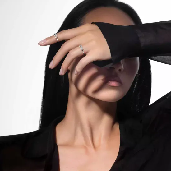 Кольцо Messika Move Uno с полупаве