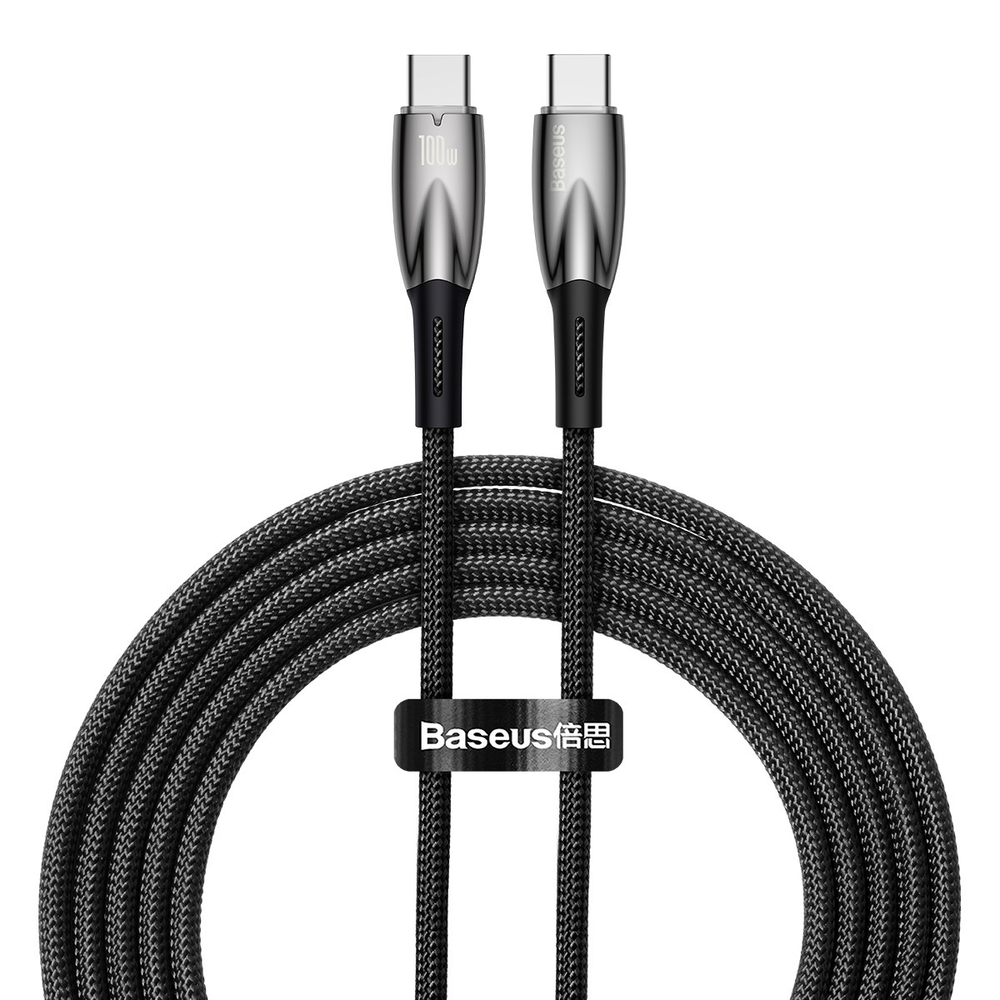Type-C Кабель Baseus Glimmer Series Fast Charging Data Cable Type-C to Type-C 100W 2m - Black