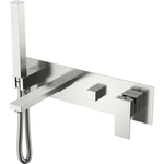 Смеситель для ванны с душем Boheme Qubic 474-2-NB С ВНУТРЕННЕЙ ЧАСТЬЮ, brushed nickel