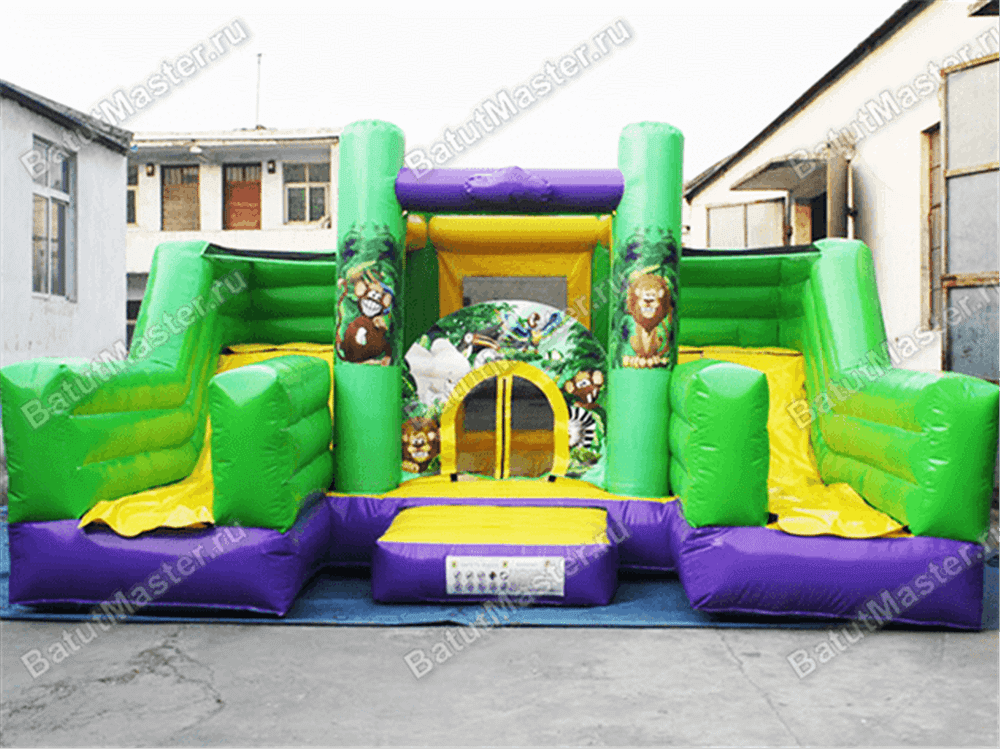 Коммерческий надувной батут "Двойная горочка"