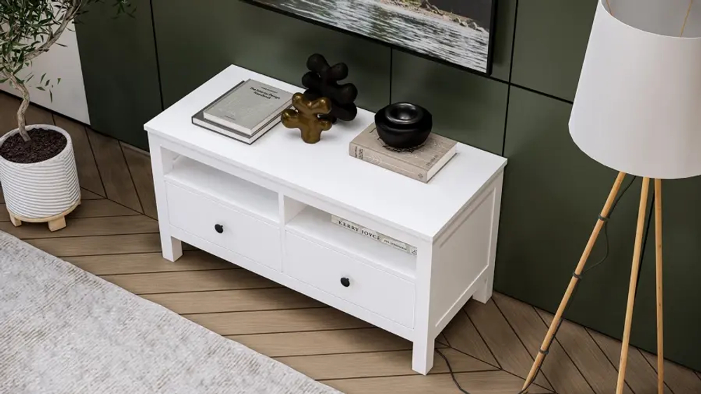 Тумба под ТВ - аналог IKEA HEMNES / ХЕМНЭС/ ХЕМНЕС / КЫМОР / ИКЕА 124х57х47 см, белый