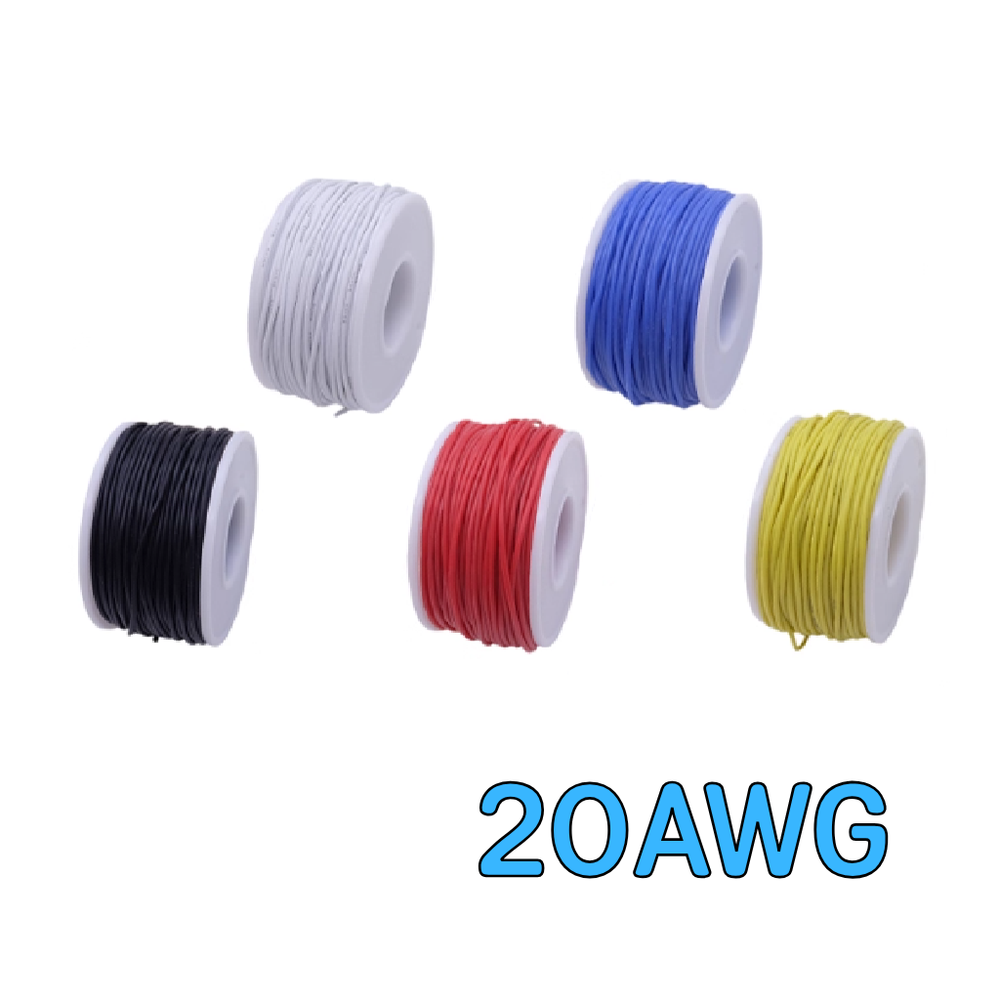 Комплект проводов силиконовых 20AWG - Ч/Б/К/С/Ж