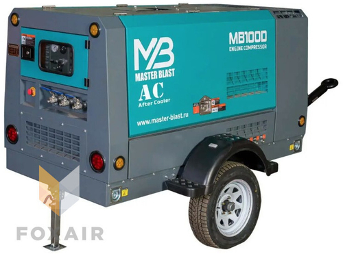 Винтовой дизельный компрессор Master Blast MB120D-7 + AC
