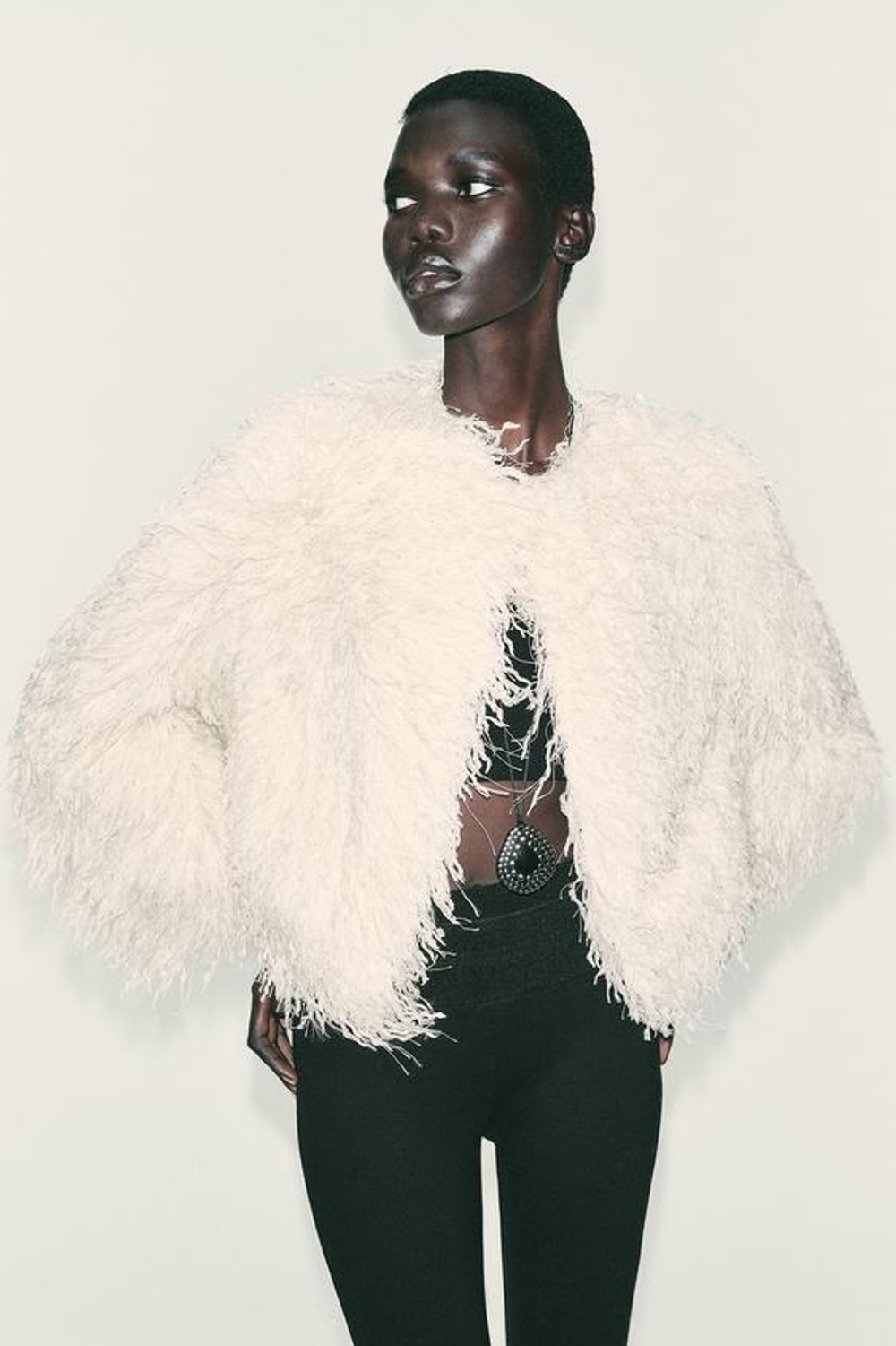 ZARA ЛЕГИНСЫ С ШИРОКИМ ПОЯСОМ, ЧЕРНЫЙ