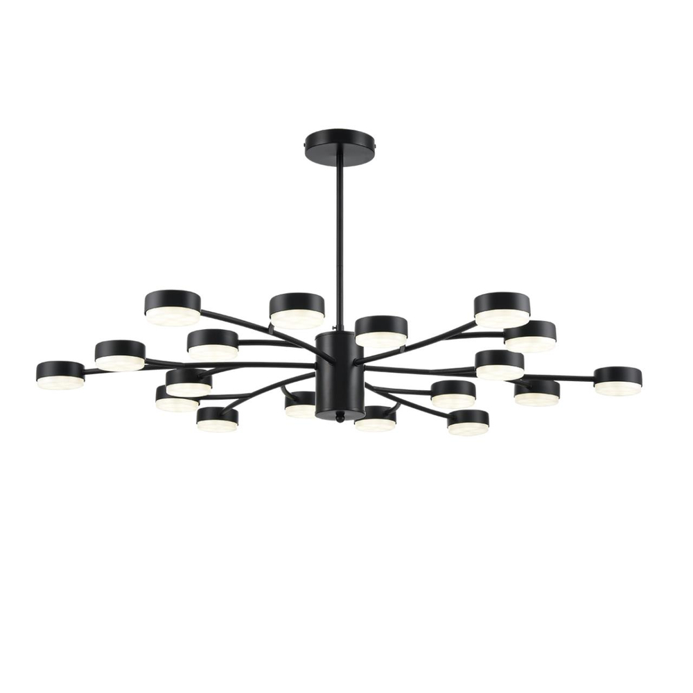 8117/18 COMFI LN26 235 черный, металл Люстра LED GX53 18*7W 220V TORINA