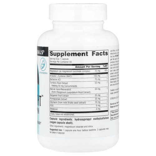 Source Naturals, MitoNight™ с мелатонином, 60 капсул