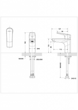Смеситель для раковины Bravat Real