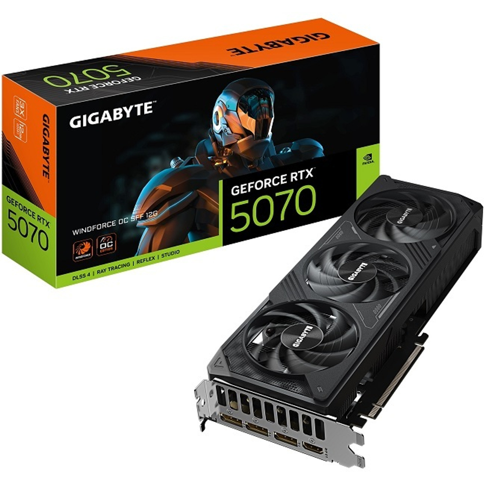 Видеокарта GIGABYTE GeForce RTX 5070 WINDFORCE OC SFF 12GB (GV-N5070WF3OC-12GD)