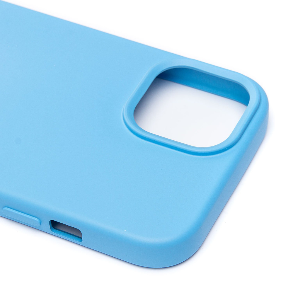Силиконовый матовый чехол Activ Full Original Design для iPhone 15, без логотипа, голубой