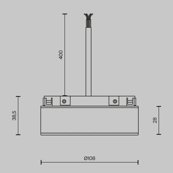 Источник напряжения встраиваемый Basity 48V, 100Вт, черный Technical tra172dr-100w-b