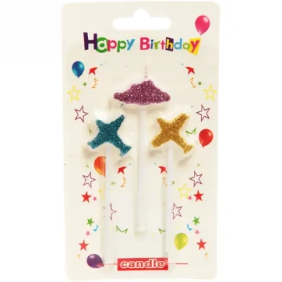 Свечи для торта»Яркое небо» 3 шт. 8.5 см