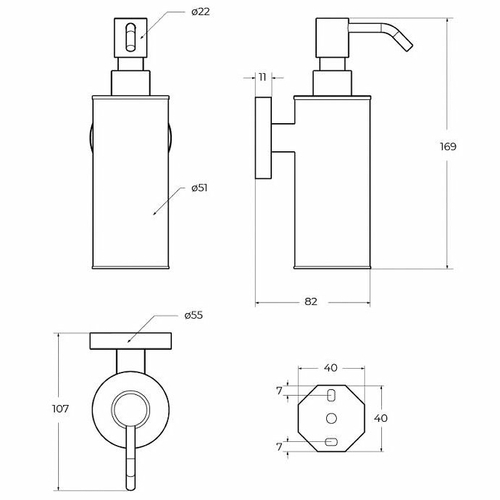 Дозатор для жидкого мыла Cezares Relax RELAX-SOIS-M-IN Сатин
