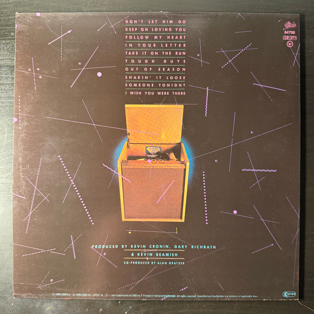 REO Speedwagon ‎– Hi Infidelity (Европа 1980г.)